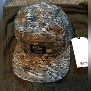 WESC Desert Tiger Camo Camp Strapback Hat Cap 5 Panel